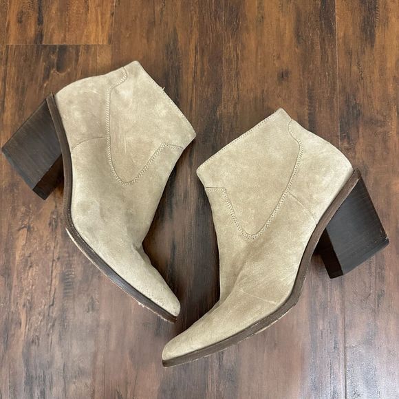 RAG & BONE Razor Booties Zip Up Ankle Boots in Light Sand Leather - Picture 6 of 13